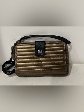 RFID wallet Quilted Metallic copper